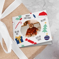Christmas Theme Photo Gift Tags - Pack of 8