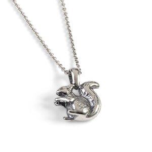 Miniature Squirrel Necklace In Silver 16 40cm