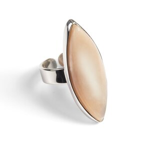 Peach Moonstone Statement Ring Natural Designer Gemstone Default Title