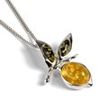 Click to view product details and reviews for Juicy Lemon Necklace In Silver And Amber 18 455cm.