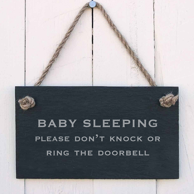 Baby sleeping Please don’t knock or ring the doorbell
