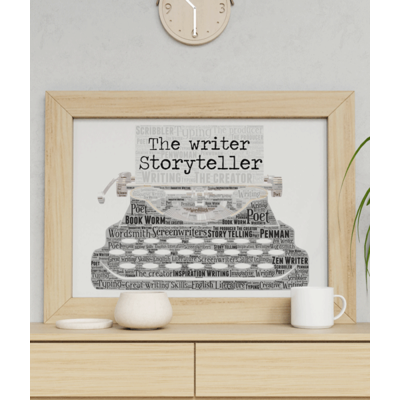 Personalised Typewriter gift &pipe; TypewriterWord Art Print
