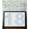 Personalised 18th Birthday Word Art Picture Print Gift