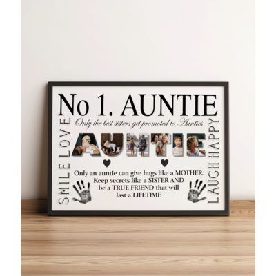 No 1 AUNTIE Personalised Photo Print Gift