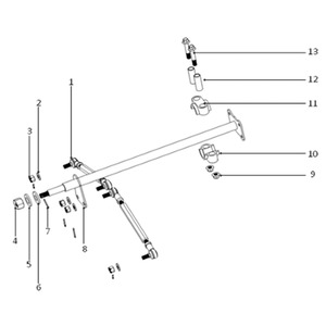 Funbikes Xtrax 125cc Quad Bike Steering Column Lower Nut Split Pin