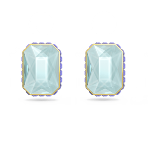 Swarovski Orbita Stud Earrings Octagon Cut Multicoloured Gold Tone Plated 5641406