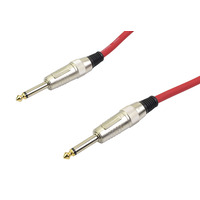 1/4"  (6.35mm) Mono Jack to Jack Cable Red 3m