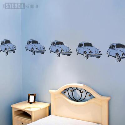Beetle Car Stencil - S - A x B  25.7 x 15.7cm (10.1 inches x 6.2 inches)