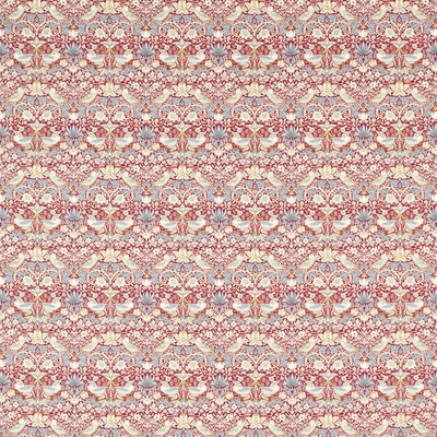 William Morris Strawberry Thief Fabric Plum F1678/03 - By The Metre