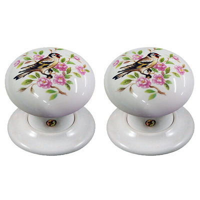 Chatsworth Novelty Porcelain Mortice Door Knobs, Chantilly - BUL602-7-CHA (sold in pairs) PORCELAIN CHANTILLY MORTICE KNOB