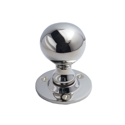 Cardea Ironmongery Ball Mortice Door Knob (45mm Diameter), Polished Nickel - AV038PN POLISHED NICKEL