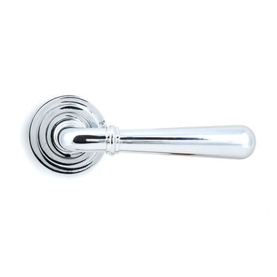 From The Anvil Newbury Door Handles On Art Deco Rose, Polished Chrome - 46054 (sold in pairs) POLISHED CHROME - SPRUNG