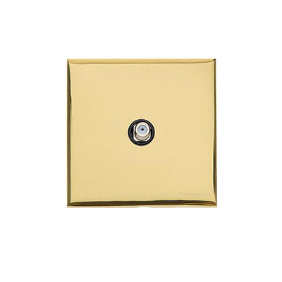 M Marcus Electrical Winchester 1 Gang Satellite Socket, Polished Brass - W01.605.BK POLISHED BRASS