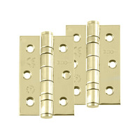 Frelan Hardware 3 Inch Grade 7 Ball Bearing Hinges, Electro Brass - J9502EB (sold in pairs) 3 INCH - ELECTRO BRASS