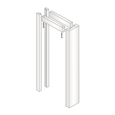 Scrigno Sliding Pocket Door System Single Door Jambs, White Melamine - SC36536 1200mm x 2100mm - White Melamine Single Door Jambs