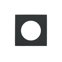 Zoo Hardware Spare Square Screw On Rose Pack (For ZPZ Handles), Oscuro Matt Black - ZPZSQSR-OMB OSCURO MATT BLACK