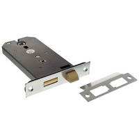 Atlantic Horizontal Bathroom Lock (6 Inch), Satin Chrome - ALKHZBSC SATIN CHROME - 6 INCH