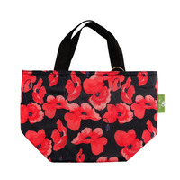 Eco Chic Lightweight Foldable Lunch Bag Poppies