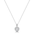 Click to view product details and reviews for Diamond Halo Necklace 033cts.