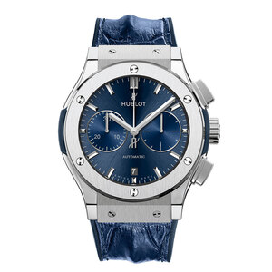Hublot Classic Fusion Blue Titanium Watch 45mm 521nx7170lr