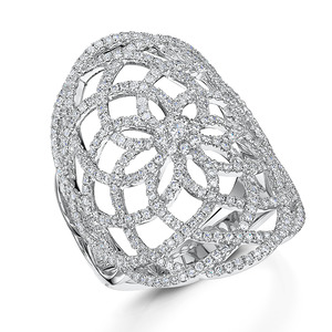 Diamond Vintage Flower Ring 141cts