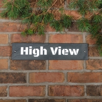 Slate House Sign 1 line 45.5 x 10cm - smooth slate