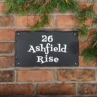 Rustic Slate House Sign - 3 line 35.5 x 20cm
