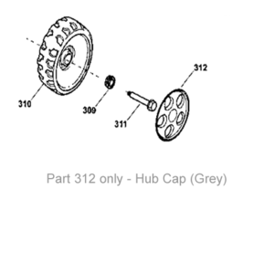 Mountfield Front Wheel Hub Cap Grey 322110416 0
