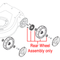 Click to view product details and reviews for Mountfield S421pd Sp425 Rear Wheel Assembly 381007461 0.