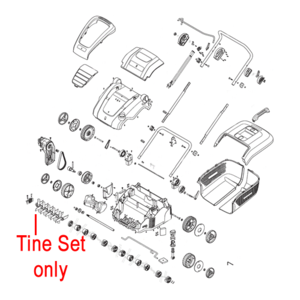 Mountfield Msr38 Scarifier Tine Blade Set 118802686 0