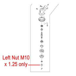 Mitox Brushcutter Left Nut M10 X 125 Migb T61772m10x125 Mitox Brushcutter Left Nut M10 X 125 Migb T61772m10x125