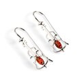 Click to view product details and reviews for Music Violin Hook Earrings In Silver And Amber Default Title.
