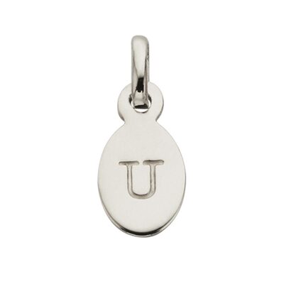 Bespoke Alphabet 'U' Charm - Silver