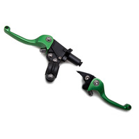Pit Bike CNC Folding Levers Green