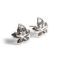 Click to view product details and reviews for Ivy Leaf Stud Earrings In Silver Default Title.