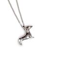 Click to view product details and reviews for Miniature Dachshund Sausage Dog Necklace In Silver 16 42cm.