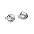 Click to view product details and reviews for Split Leaf Palm Stud Earrings In Silver Default Title.