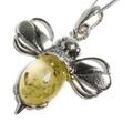 Click to view product details and reviews for Large Bumble Bee Bumblebee Necklace In Silver And Yellow Amber Yellow 22 56cm.