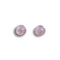 Click to view product details and reviews for Small Round Stud Earrings In Silver And Pink Quartz Default Title.