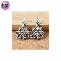 Metal Charms - Swirl Christmas Trees (8)