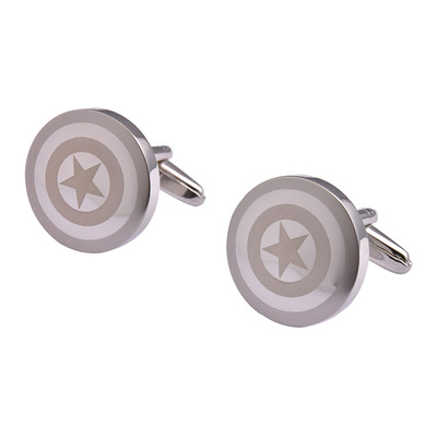 Silver Captain America Cufflinks