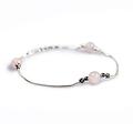 Click to view product details and reviews for Bead Bracelet In Silver And Rose Quartz Default Title.