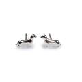 Click to view product details and reviews for Miniature Dachshund Sausage Dog Stud Earrings In Silver Default Title.