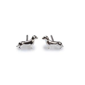Miniature Dachshund Sausage Dog Stud Earrings In Silver Default Title