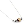 Click to view product details and reviews for Delicate Single Stone Necklace In Silver And Dalmatian Jasper Default Title.