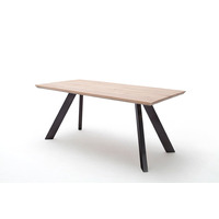 Adam 180cm Bleached Oak And Anthracite Leg Dining Table