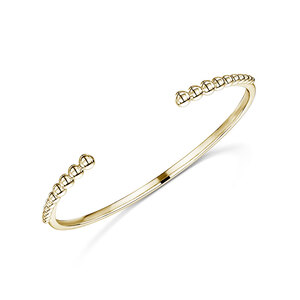 Rox Orbit Gold Vermeil Plated Beaded Silver Torque