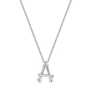Rox Bamboo Sterling Silver Letter A Pendant