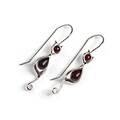 Click to view product details and reviews for Black Cat Drop Earrings In Silver And Cherry Amber Default Title.