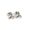 Click to view product details and reviews for Mermaid Tail Stud Earrings In Silver Default Title.